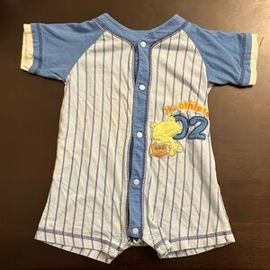 Vintage-Style ‘JR. Athlete’ Football One-Piece with Frog